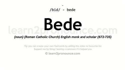 bede pronunciation|how do you pronounce bede.